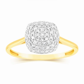 0.30 Carat Diamond Dress Ring in 9ct Yellow Gold