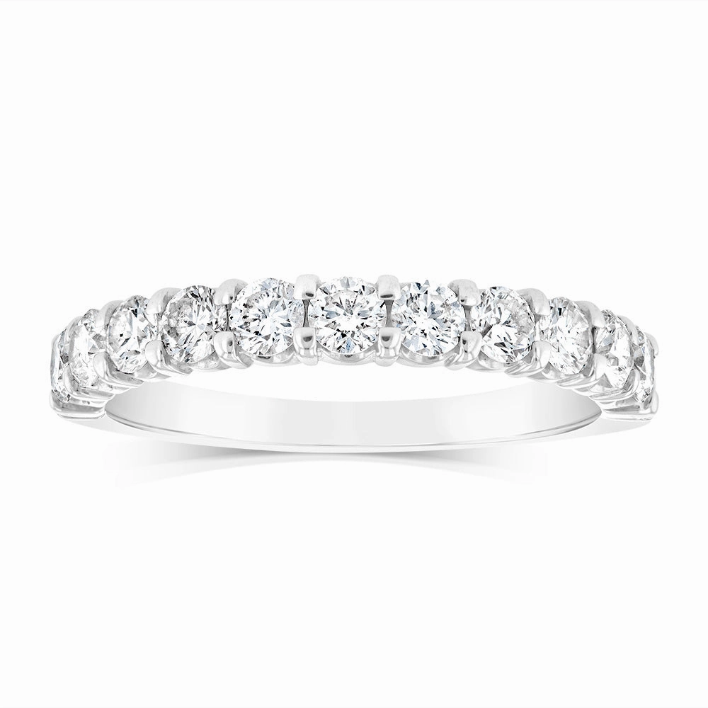 18ct White Gold Ring With 1 Carat Of Brilliant Cut  Claw Set Diamonds