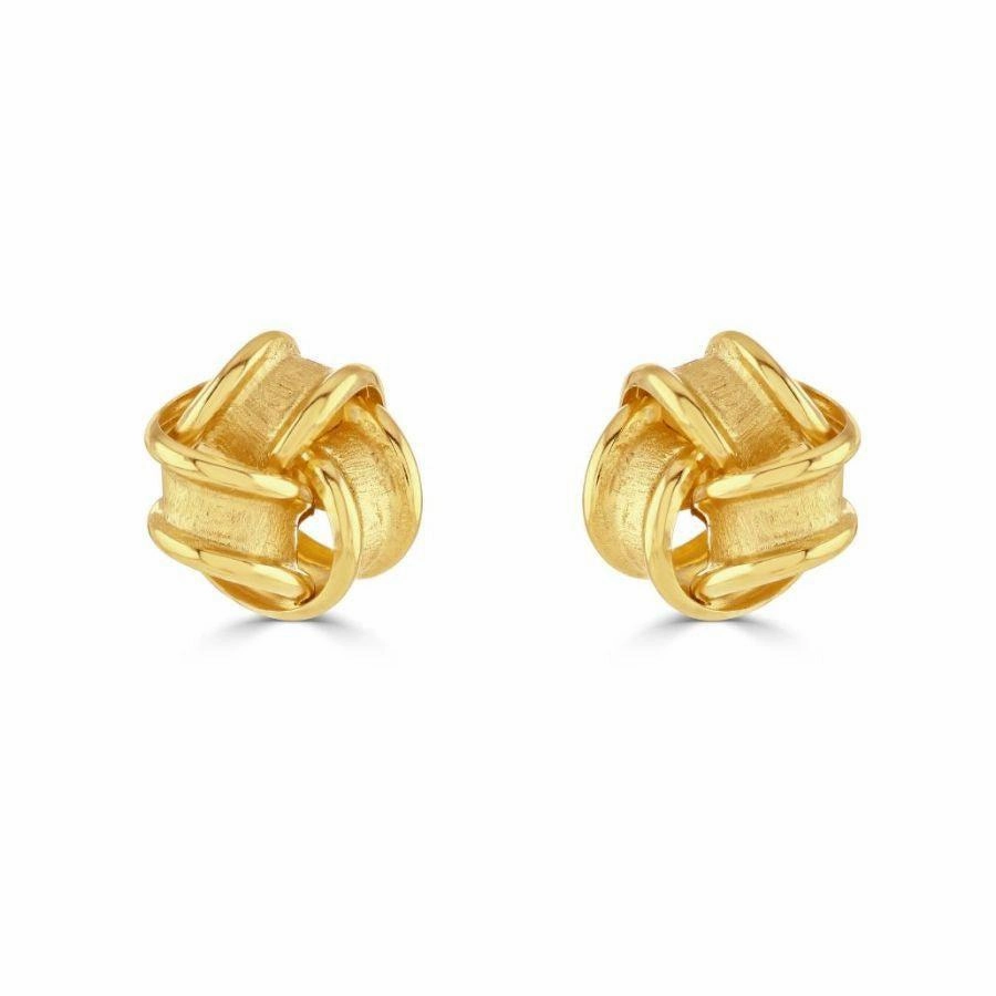 18ct Yellow Gold Sat-Pol Ribbon Knot