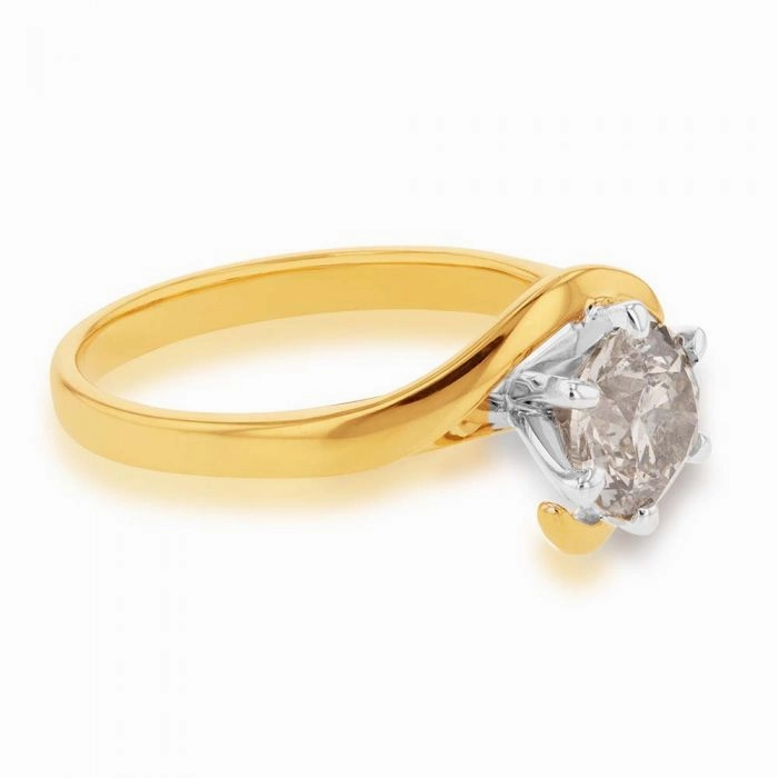 18ct Yellow Gold Solitaire Ring With 1.5 Carat Australian Diamond