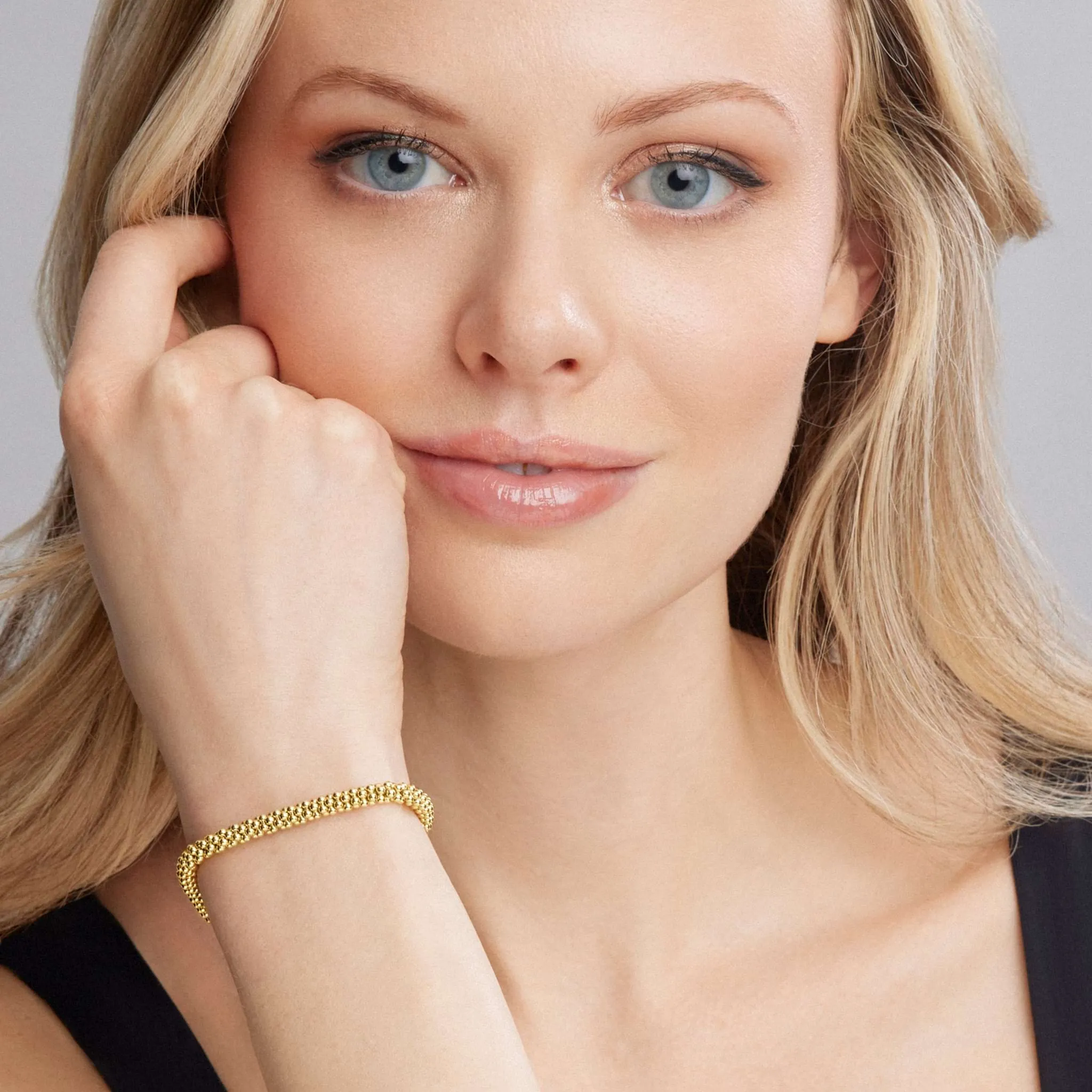 18K Gold Beaded Bracelet | 4mm