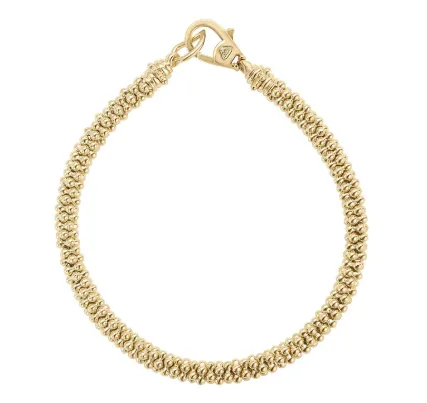 18K Gold Beaded Bracelet | 4mm