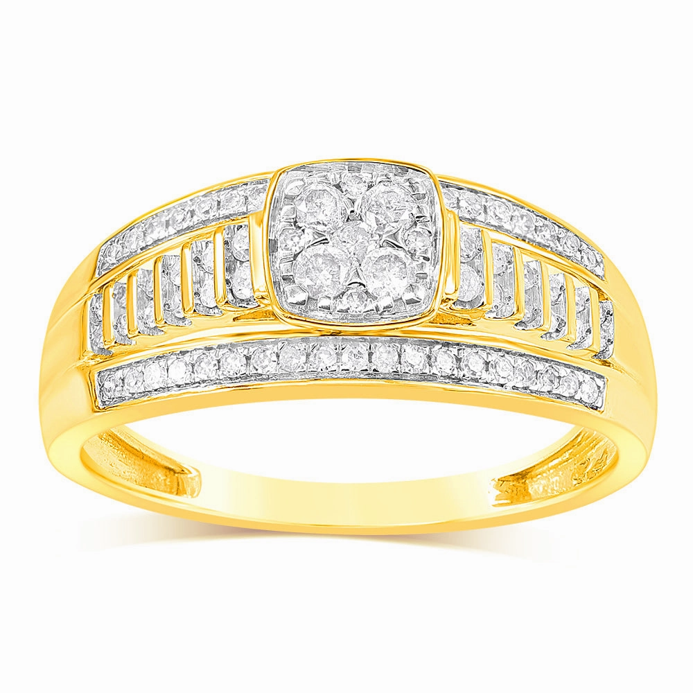 1/3 Carat Diamond Dress Ring in 9ct Yellow Gold