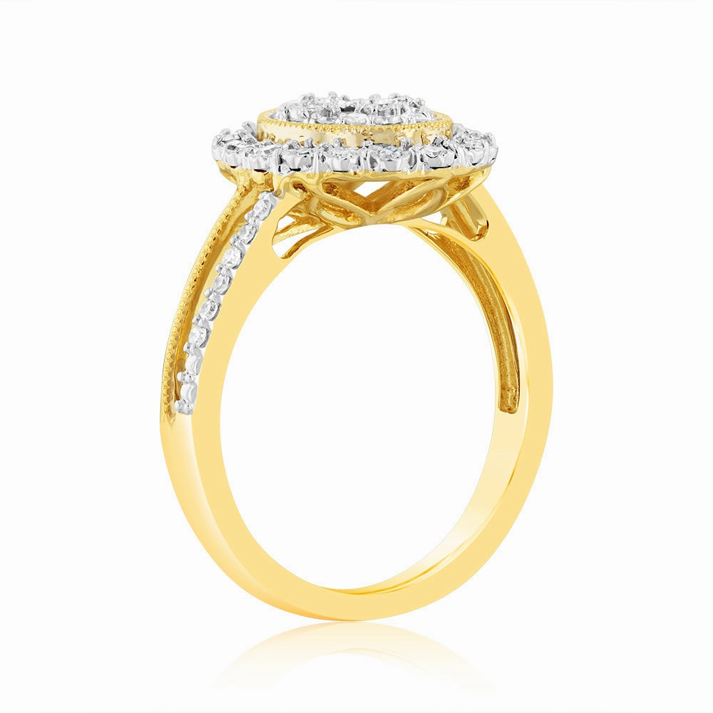 1/4 Carat Luminesce Lab Grown Diamond Ring In 9ct Yellow Gold