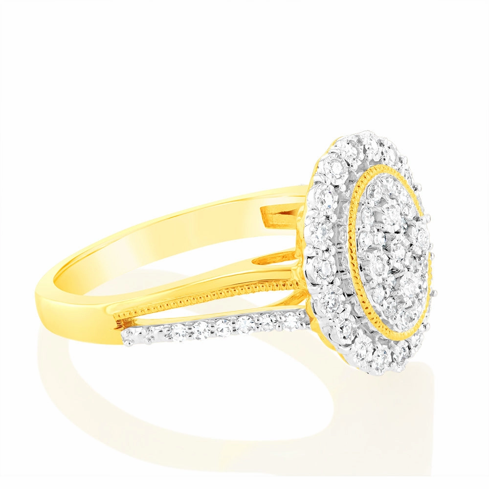 1/4 Carat Luminesce Lab Grown Diamond Ring In 9ct Yellow Gold