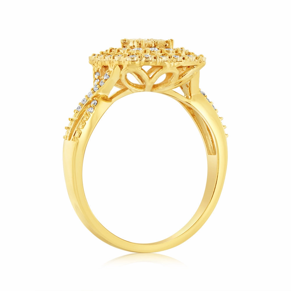 1/4 Carat Luminesce Lab Grown Diamond Ring in 9ct Yellow Gold