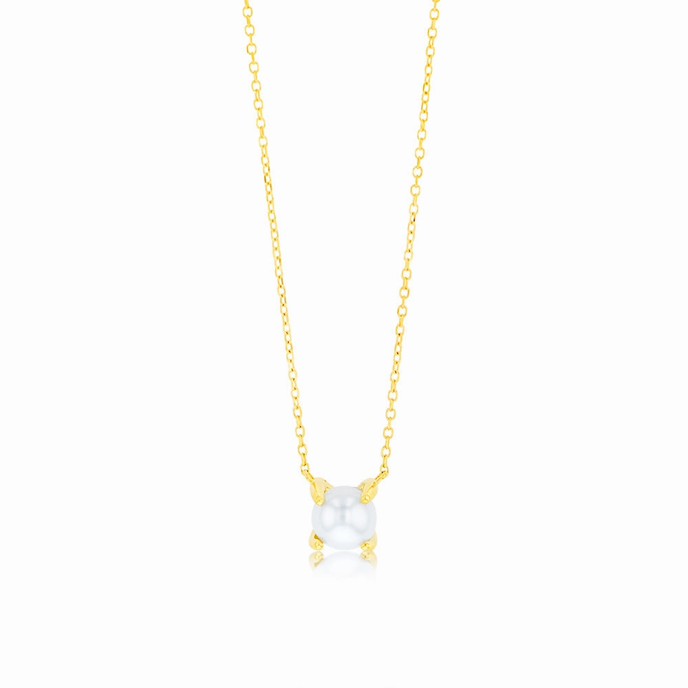 1.53 Carat Freshwater Pearl Pendant with 45cm Chain in 9ct Yellow Gold