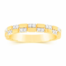 1/5 Carat Diamond Dress Ring in Gold Plated Sterling Silver