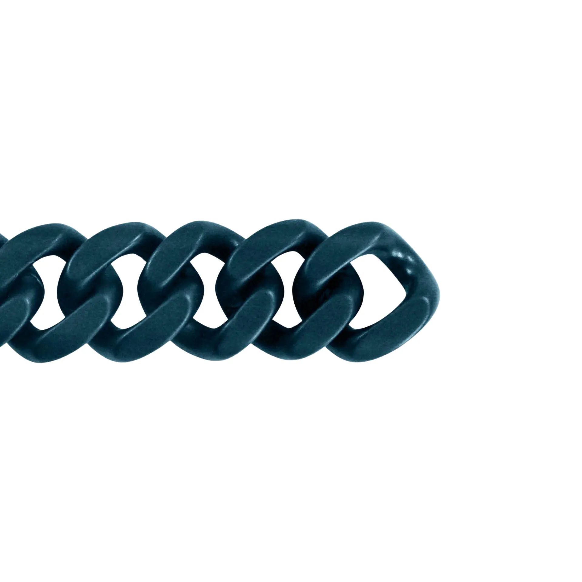 6.5" Deep Blue Ceramic Cuban Bracelet No Clasp