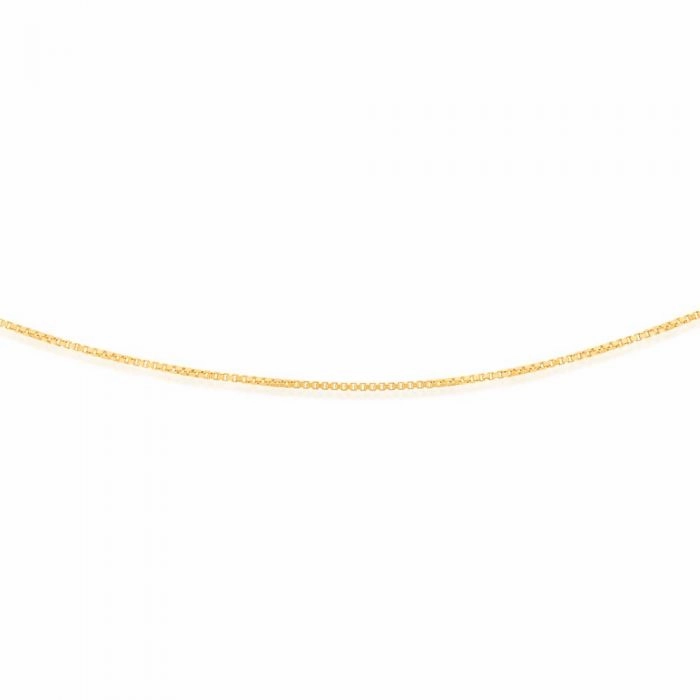 9carat Silver Filled Box Chain 50cm