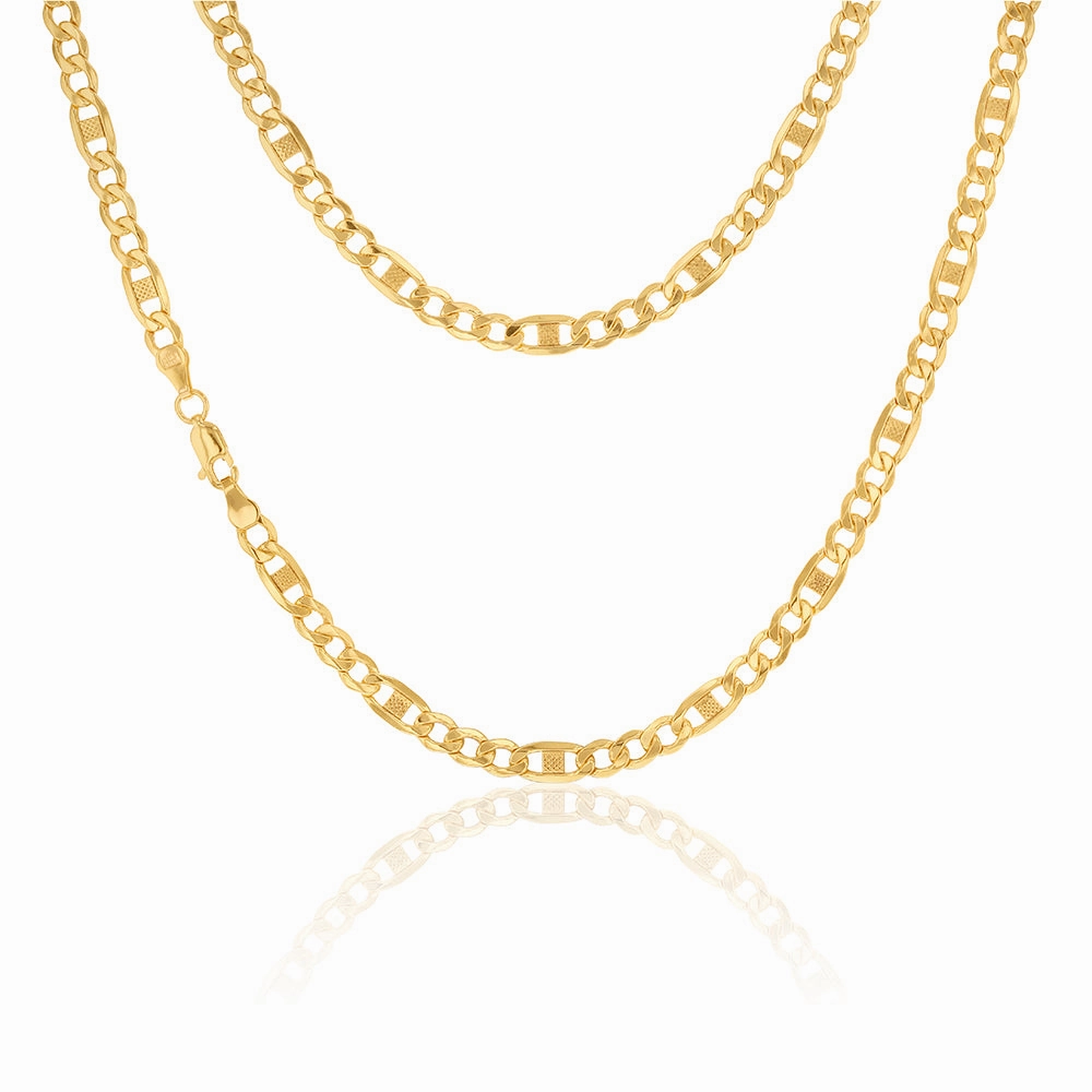 9carat Silverfilled Figaro 120 Gauge 50cm Chain