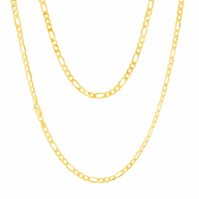 9ct Charming Yellow Solid Gold Figaro Chain