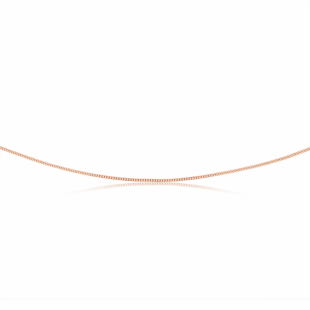 9ct Rose Solid Gold 40 Gauge Curb 56cm Chain