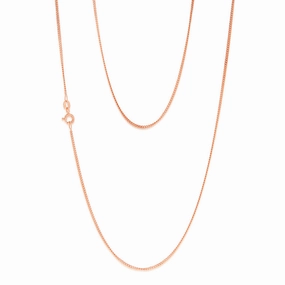 9ct Rose Solid Gold 40 Gauge Curb 56cm Chain
