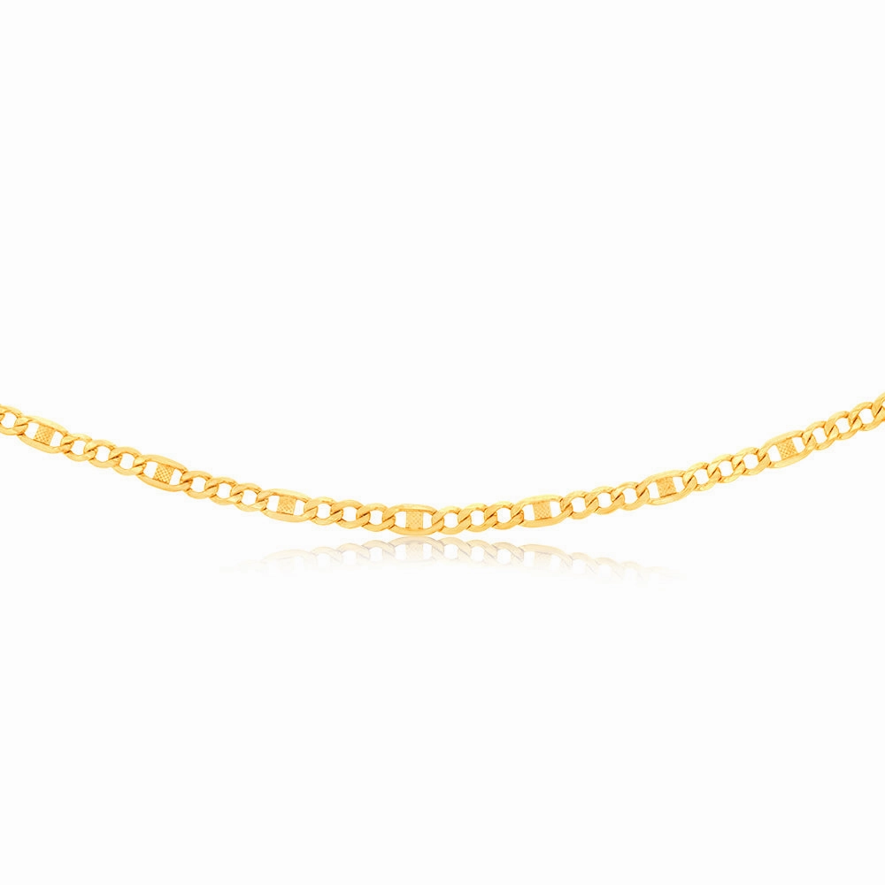 9ct  Silverfilled Figaro 120Gauge Chain 55cm