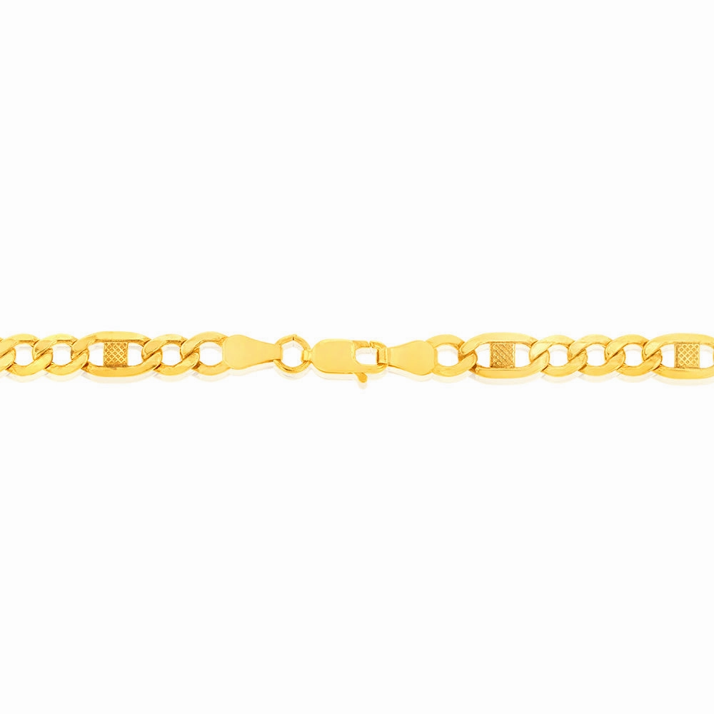 9ct  Silverfilled Figaro 120Gauge Chain 55cm