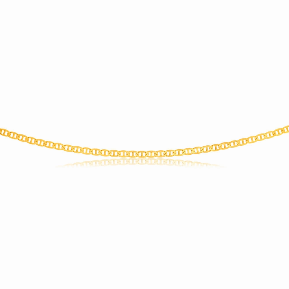 9ct Superb Yellow Solid Gold Anchor 70cm Chain