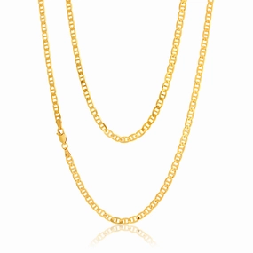 9ct Superb Yellow Solid Gold Anchor 70cm Chain
