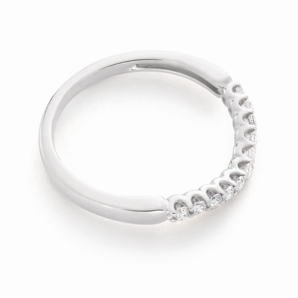 9ct White Gold Ring With 0.25 Carats Of Diamonds