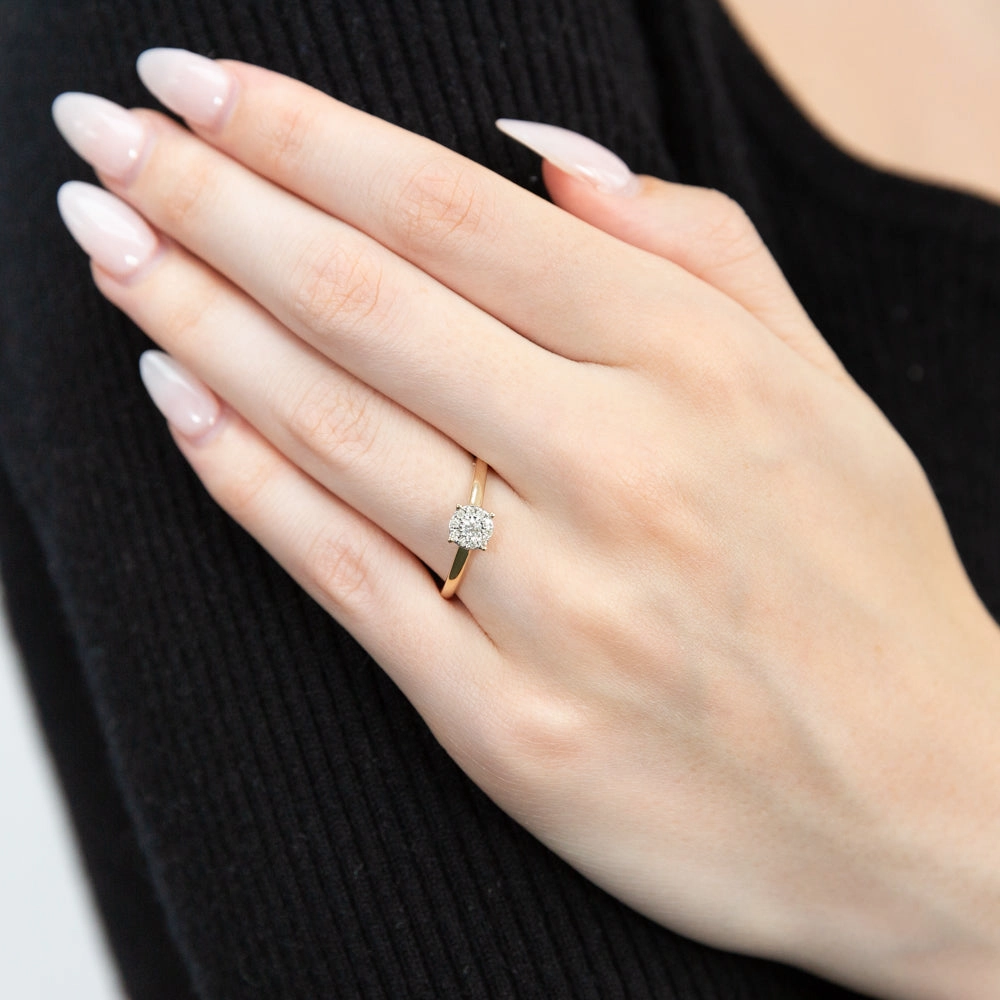 9ct Yellow Gold 0.10 Carat Diamond Ring
