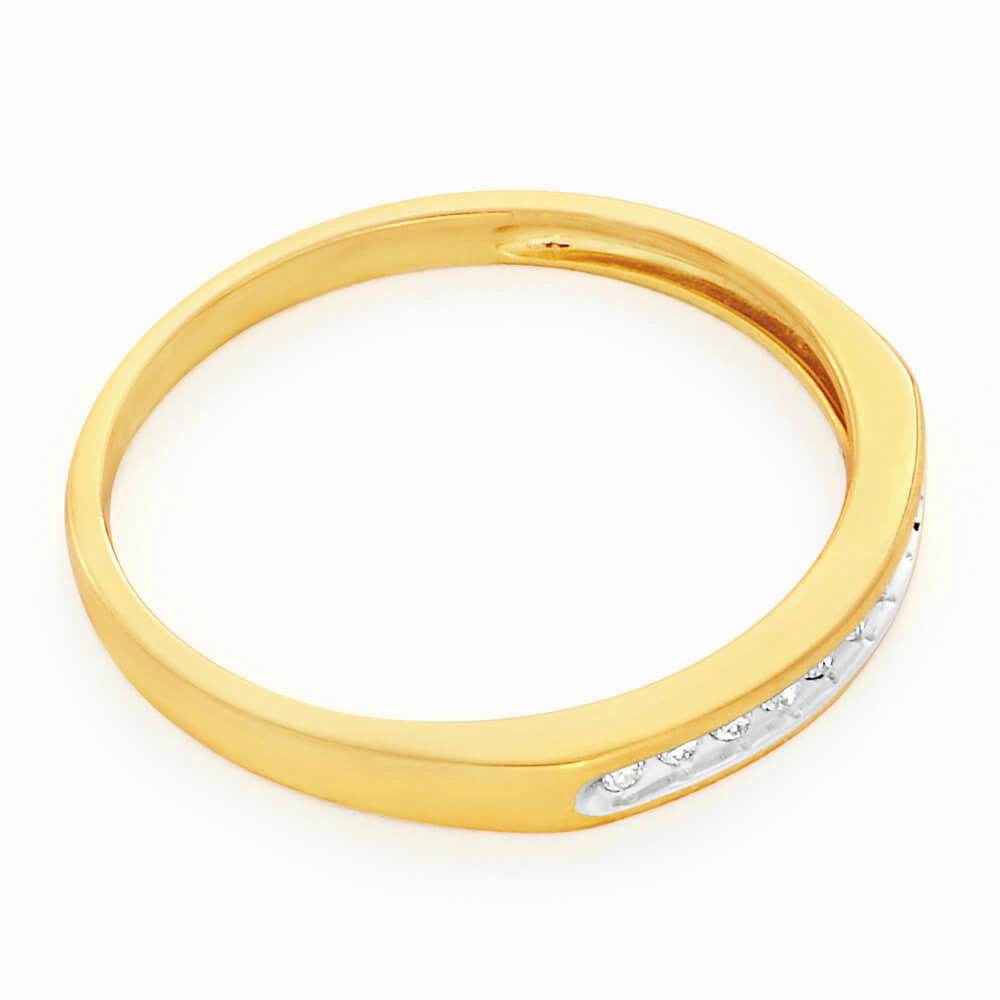 9ct Yellow Gold 10 Diamonds Eternity Ring