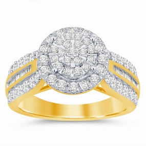 9ct Yellow Gold 1 Carat Diamond Ring