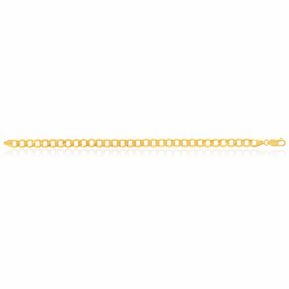 9ct Yellow Gold 21cm Curb Bracelet