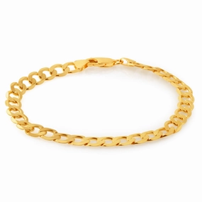 9ct Yellow Gold 21cm Curb Bracelet
