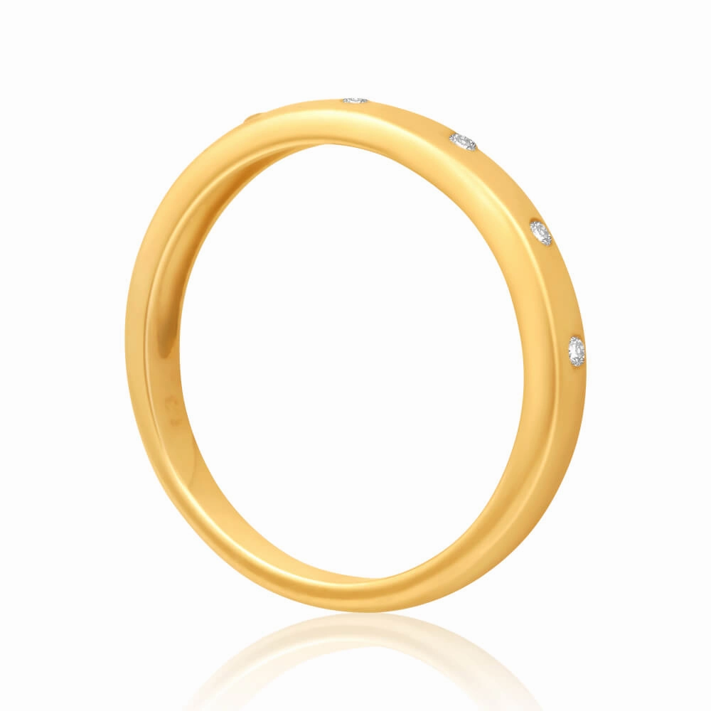 9ct Yellow Gold 5 Diamond Ring