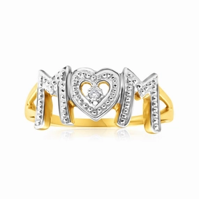9ct Yellow Gold Beautiful Diamond Ring