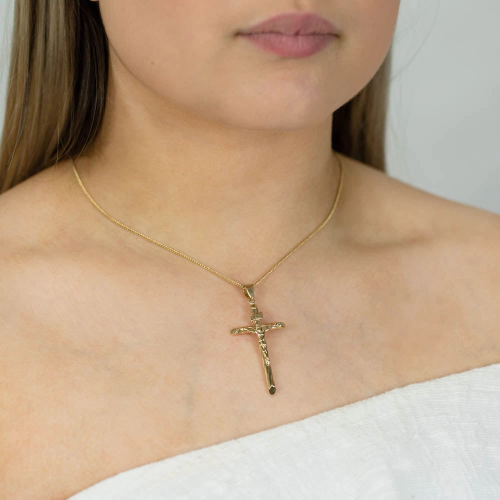 9ct Yellow Gold Crucifix Pendant