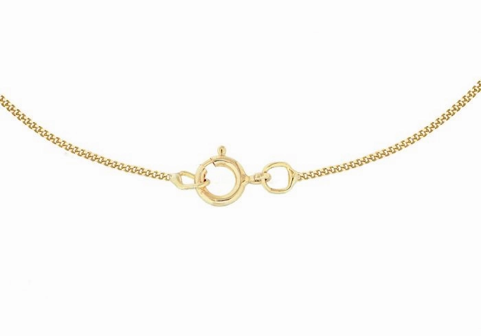 9ct Yellow Gold Cubic Zirconia Double Heart Pendant on Chain Necklace of 46cm
