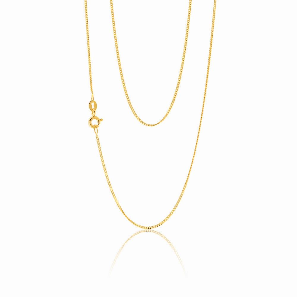 9ct Yellow Gold Curb 51cm 31 Gauge Chain