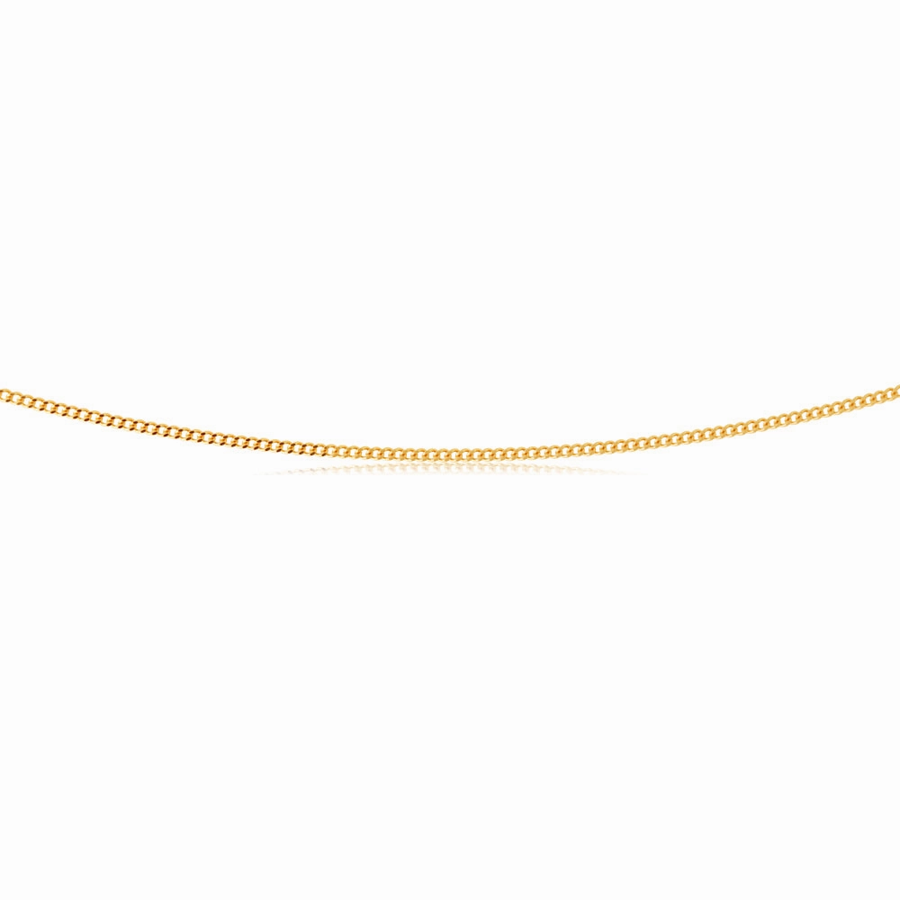 9ct Yellow Gold Curb 51cm 31 Gauge Chain