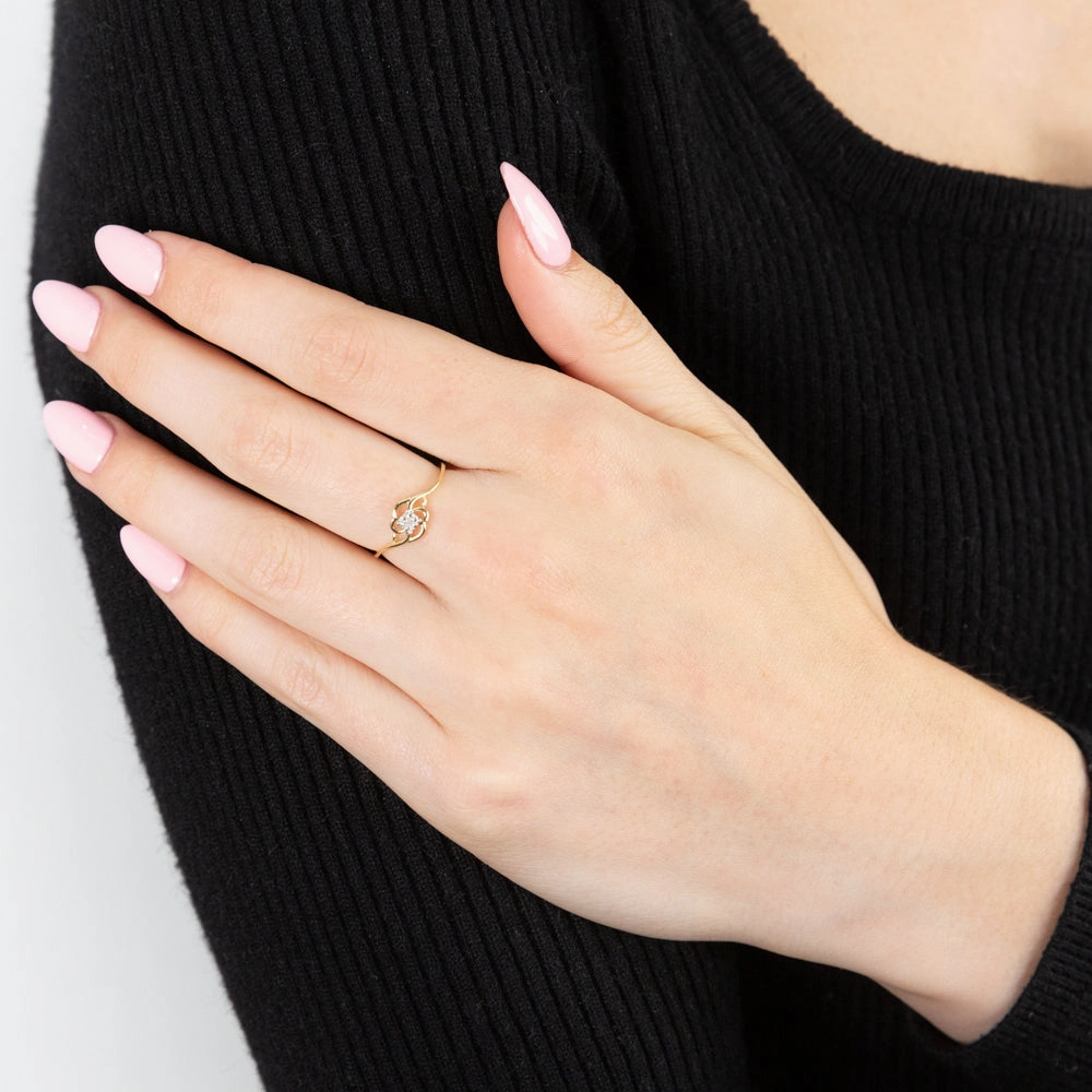 9ct Yellow Gold Diamond Ring
