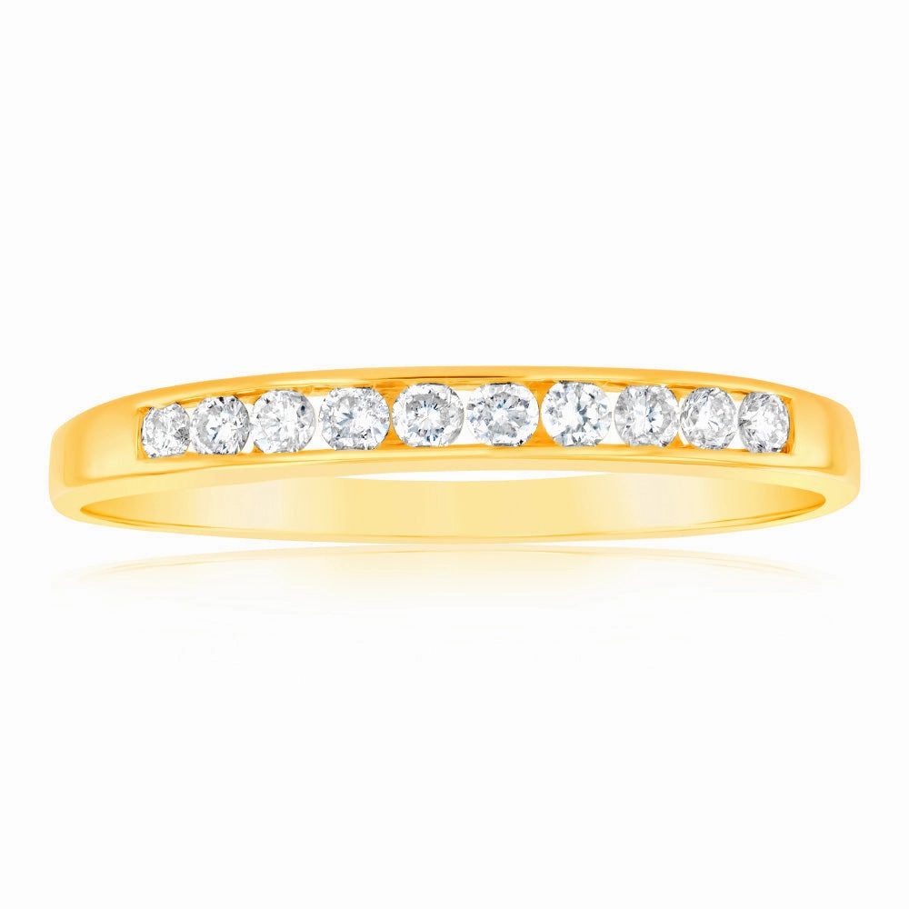 9ct Yellow Gold Divine Diamond Ring