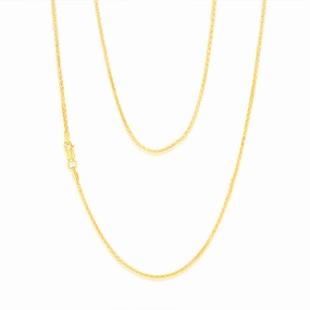 9ct Yellow Gold Fancy Wheat 45cm Chain