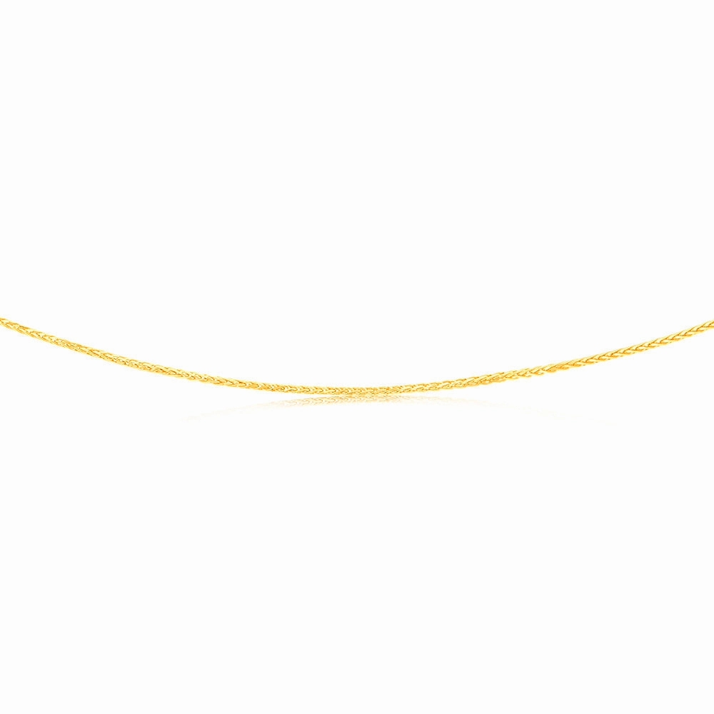 9ct Yellow Gold Fancy Wheat 45cm Chain