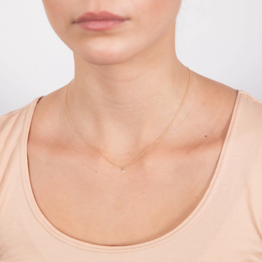 9ct Yellow Gold Initial "L" Pendant On Chain