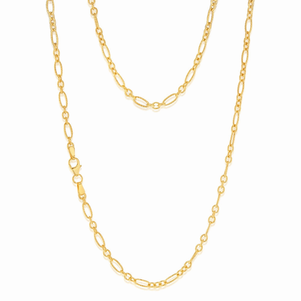 9ct Yellow Gold Silverfilled 80 Gauge 45cm Chain