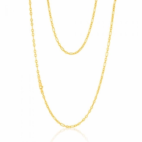 9ct Yellow Gold Silverfilled 80Gauge Fancy 60cm Chain