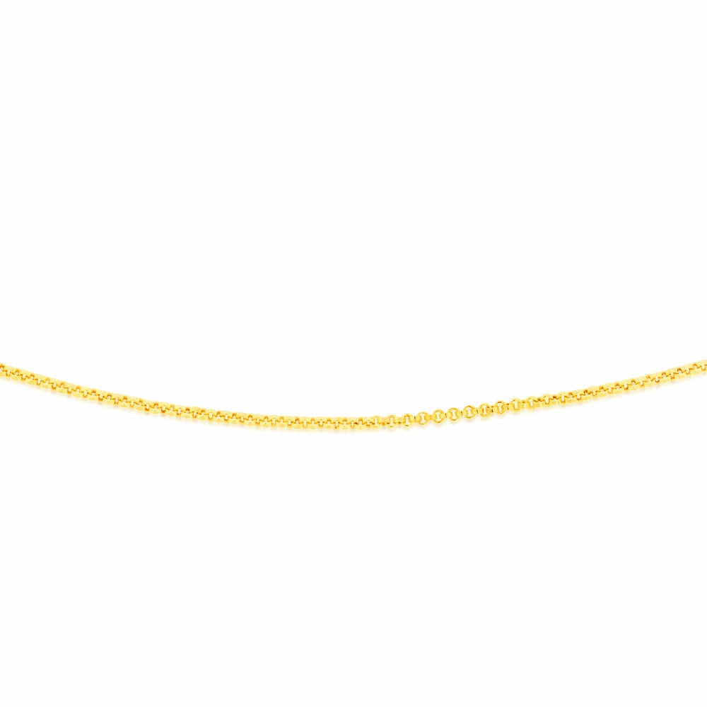 9ct Yellow Gold Silverfilled Fancy 50cm Chain