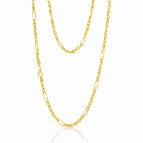 9ct Yellow Gold Silverfilled Fancy 60cm Chain
