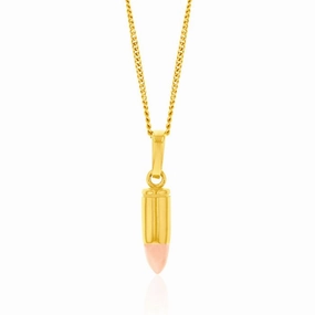 9ct Yellow Gold Single Bullet Pendant