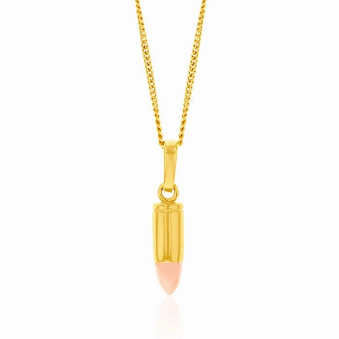 9ct Yellow Gold Single Bullet Pendant
