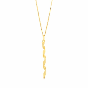 9ct Yellow Gold Twisted Pendant