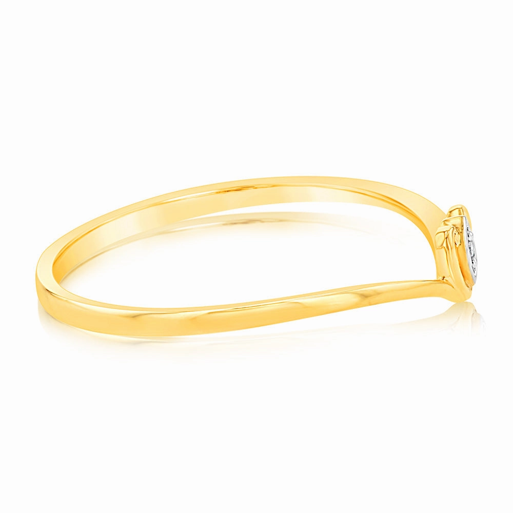 9ct Yellow Gold With 1 Brilliant Cut Diamond Ring