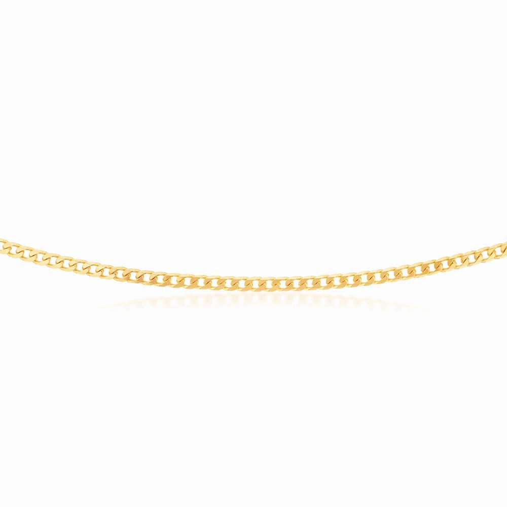 9ct Yellow Solid Gold 120 Gauge Curb 55cm Chain