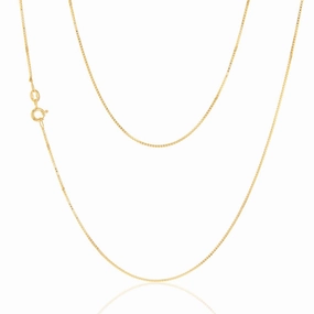 9ct Yellow Solid Gold 15 Gauge 46cm Chain