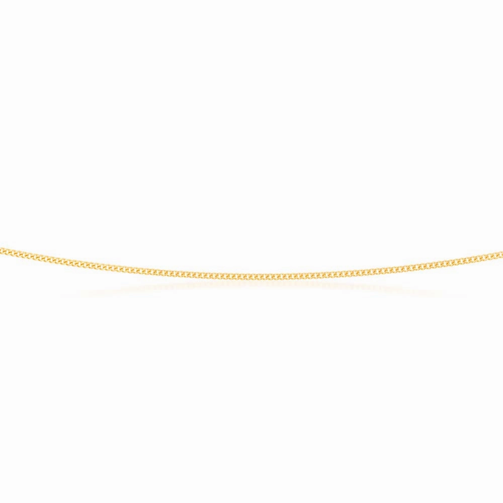 9ct Yellow Solid Gold 40 Gauge Curb 41cm Chain